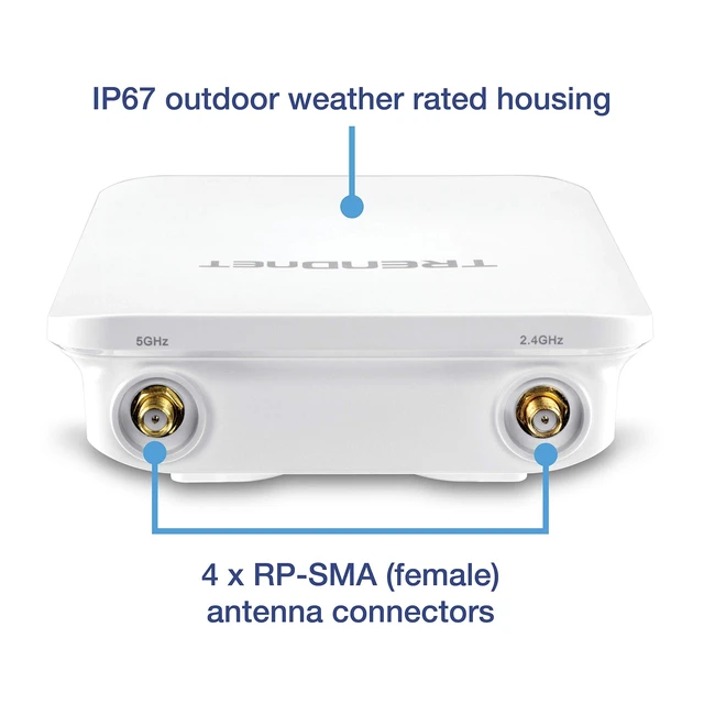 Alt view image 5 of 5 - TRENDnet TEW-841APBO, 5 DBI Wireless AC1300 Outdoor PoE+