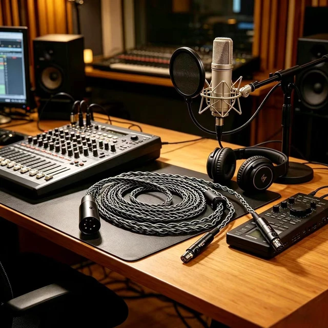 Alt view image 2 of 5 - FAAEAL Balanced Upgrade Cable,8 Core Monocrystalline Silver-Plated Copper Cord Compatible with Audeze LCD-2 LCD-3 LCD-4 LCD-X LCD-XC MM-500 for Musician Audiophile 4PIN-XLR 6.5ft