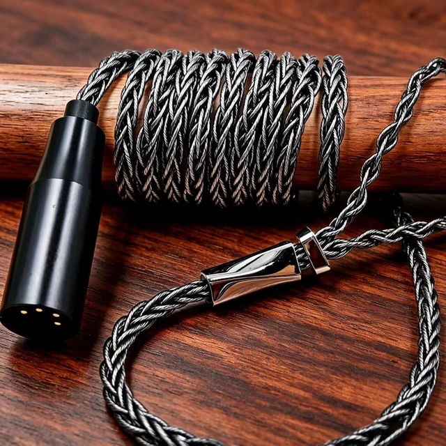 Alt view image 4 of 5 - FAAEAL Balanced Upgrade Cable,8 Core Monocrystalline Silver-Plated Copper Cord Compatible with Audeze LCD-2 LCD-3 LCD-4 LCD-X LCD-XC MM-500 for Musician Audiophile 4PIN-XLR 6.5ft