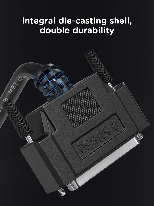 Alt view image 4 of 5 - JUXINICE D-Sub 50 Pin Cable Shielded, DB50 Male to Male Cable 5FT, 50Pin Extension Cable- Black 5'