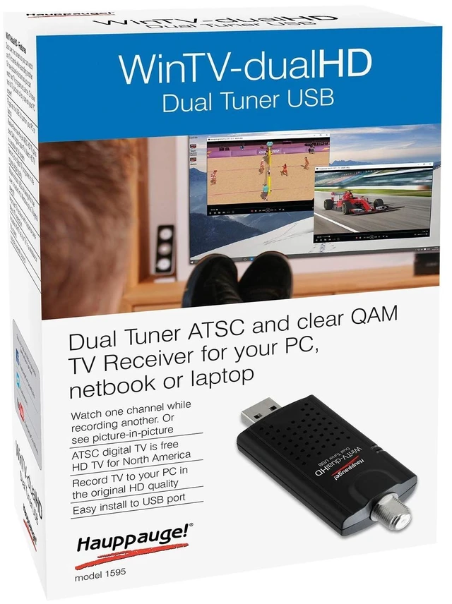 Alt view image 4 of 5 - HAUPPAUGE WinTV-DualHD USB 2.0/3.0 Dual HD Digital TV Tuner ATSC/QAM for Windows 11/10/8/7, model 1595