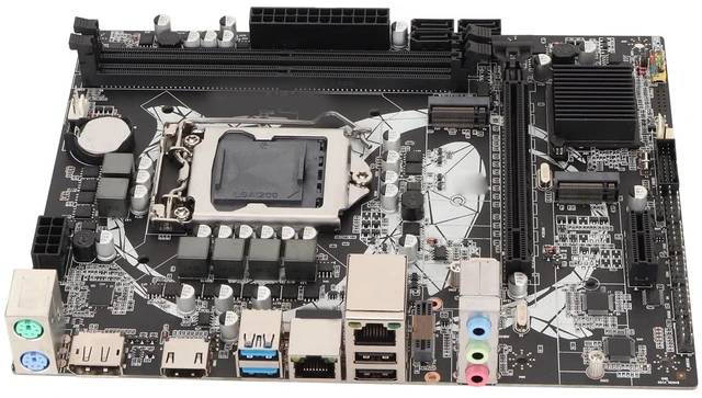 Main image of Heayzoki B460M Motherboard, PC Desktop Mainboard, Channel DDR4 LGA 1200 2 Gigabit NIC Support HD Multimedia Interface SATA3.0 Mining Mainboard for Gaming