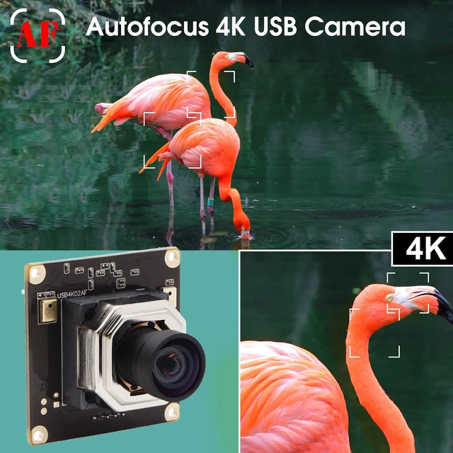 Alt view image 2 of 5 - SVPRO Autofocus 4K USB Camera Module with Microphone, Ultra HD Mini USB Camera Board with 100 Degree Lens Wide Angle Without Distortion,USB Camera with IMX415 Sensor for Windows Mac Linux Android