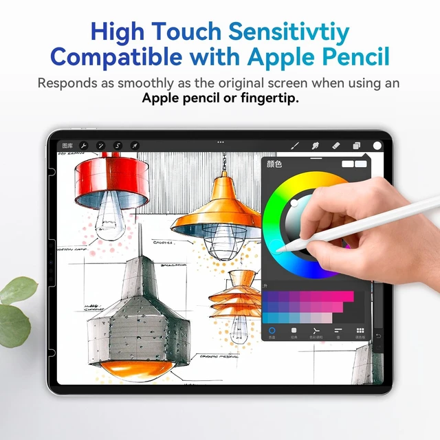 Alt view image 4 of 5 - Magnetic Privacy Screen Protector Compatible with iPad Air 11 Inch (2024-2026, M2/M3/M4), Removable Anti Blue Light Glare Spy Filter, High Sensitive Bubble-Free Black Security Private Shield
