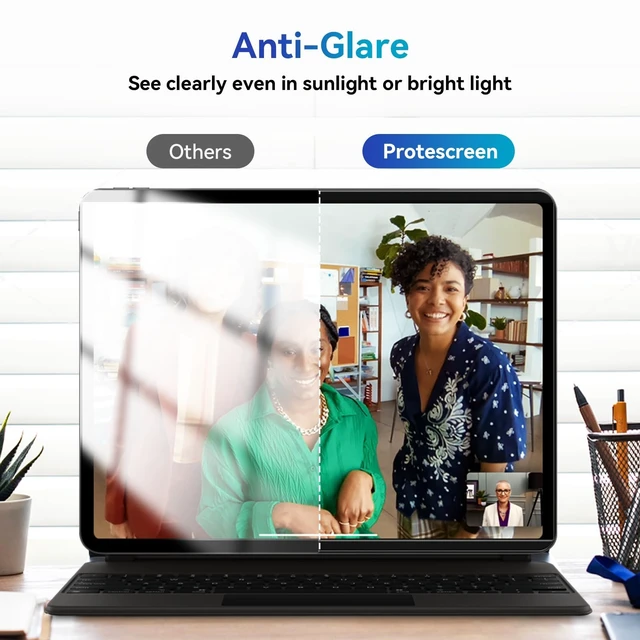 Alt view image 5 of 5 - Magnetic Privacy Screen Protector Compatible with iPad Air 11 Inch (2024-2026, M2/M3/M4), Removable Anti Blue Light Glare Spy Filter, High Sensitive Bubble-Free Black Security Private Shield