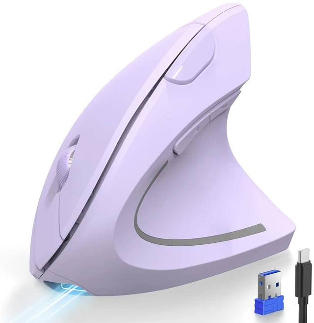 Main image of TECKNET Ergonomic Mouse Wireless, Rechargeable Vertical Mice Right Hand
