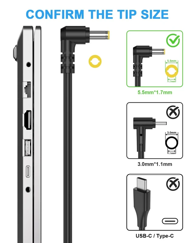 Alt view image 2 of 5 - IEFUU 135W Charger Replacement for Acer Nitro 5 7 Gaming Laptop Charger N18C3 N18C4 AN515 AN515-51 AN515-54 AN515-53 AN517-51 AN515-41 AN515-55 AN515-52 515-45 515-56 Aspire 7 Power Adapter Cord