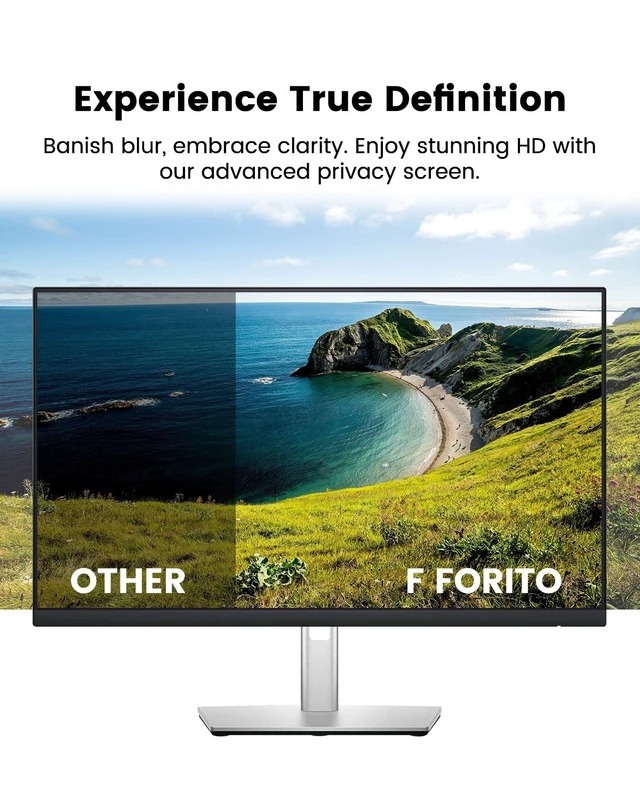 Alt view image 5 of 5 - F FORITO 23.6 Inch 16:9 360Privacy Screen Protector for Computer Monitor, Removable Eye Protection Anti Blue Light Anti Glare Computer Screen Privacy Shield for 23.6" Widescreen Monitors
