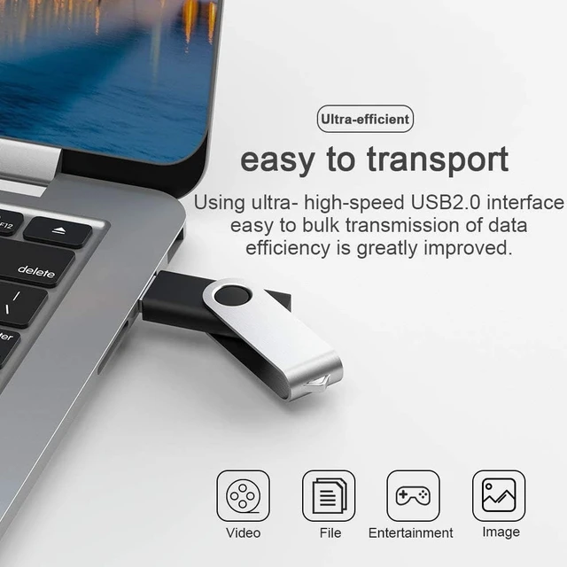 Alt view image 2 of 5 - TOPESEL 32GB Flash Drive 10 Pack USB 2.0 Memory Stick Swivel Thumb Drives Bulk Pendrive for Data Storage(5 Mixed Colors: Black Blue Green Red Silver)