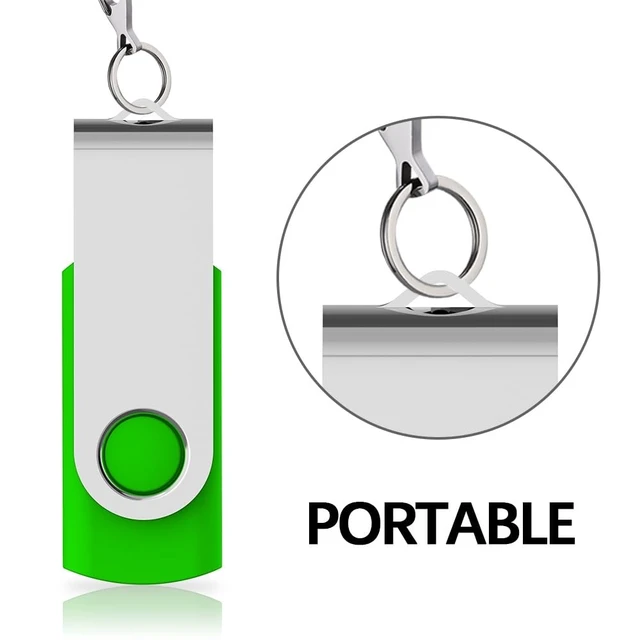 Alt view image 5 of 5 - TOPESEL 32GB Flash Drive 10 Pack USB 2.0 Memory Stick Swivel Thumb Drives Bulk Pendrive for Data Storage(5 Mixed Colors: Black Blue Green Red Silver)