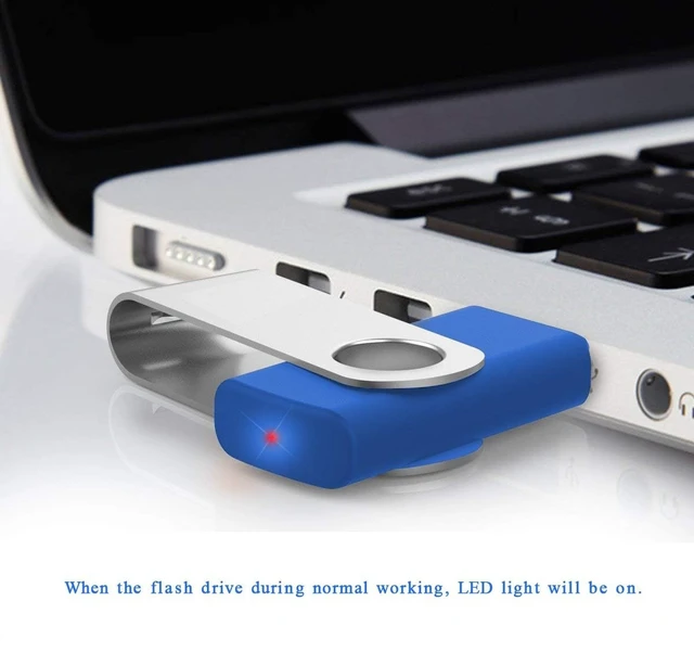 Alt view image 4 of 5 - TOPESEL 32GB Flash Drive 10 Pack USB 2.0 Memory Stick Swivel Thumb Drives Bulk Pendrive for Data Storage(5 Mixed Colors: Black Blue Green Red Silver)