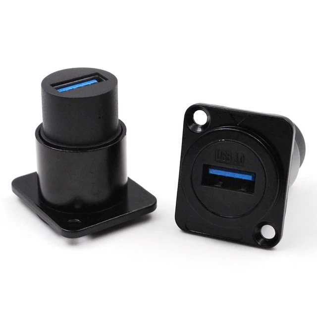 Alt view image 2 of 5 - Itvexeme 10PCS USB 3.0 Panel Mount Female to Female Connector