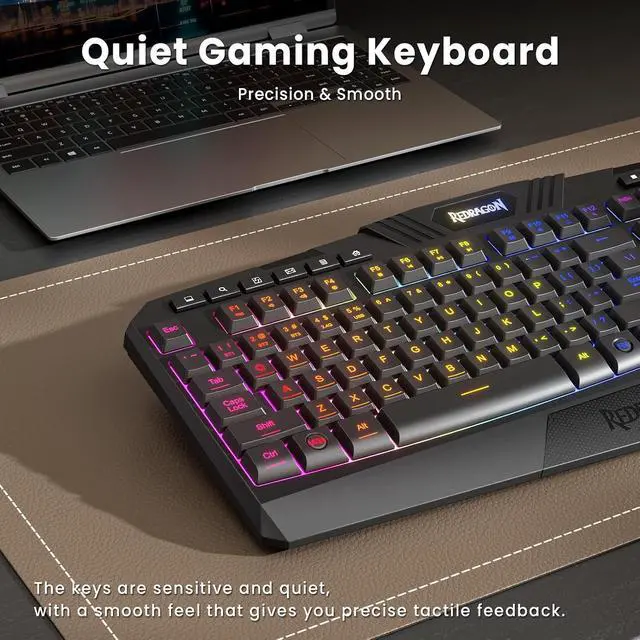 Alt view image 7 of 7 - S101M-KS Gaming Keyboard and Mouse Wireless with Tri-Mode, RGB Keyboard and 4800 DPI Gaming Mouse, 10 Independent Multimedia Keys for Wins, PC, Computer, Wireless S101 Ideal for Gamer