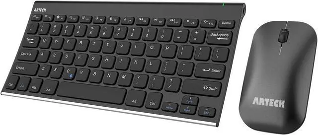 Main image of Arteck Bluetooth Keyboard and Mouse Combo Ultra Compact Slim Stainless Full Size Keyboard and Ergonomic Mice for Computer/Desktop/PC/Laptop/Surface and Windows 10/8/7 Built in Rechargeable Battery