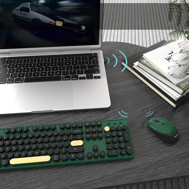 Alt view image 2 of 6 - Colorful Wireless Computer Keyboards Mouse Combos