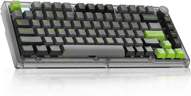 Main image of ZIPFORCE Wireless Mechanical Keyboard,81 Keys Hot Swappable Custom Keyboard with Knob,RGB Backlit,2.4GHz/USB-C/BT5.0 Mechanical Gaming Keyboards, PBT Keycaps, 100 Million Keystroke Lifespan