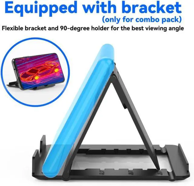 Alt view image 6 of 7 - One Hand RGB Gaming Keyboard and Mouse Combo, 4 in 1 Mouse Converter Gaming Mouse One Handed Gaming Keyboard with Converter Phone Stand for iOS for Android