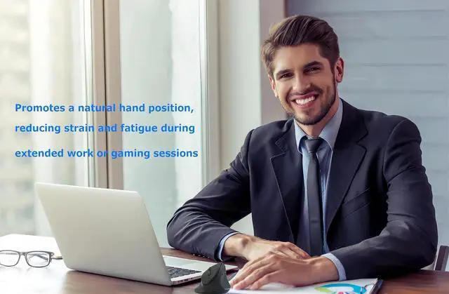 Alt view image 4 of 7 - Wireless Mouse Ergonomic Vertical Mice for Large Hands Rechargeable Big Quiet Silent Ergo Blue LED Light 3600DPI Carpal Tunnel Comfortable Cordless Mice,Pink Ergonomic Vertical Silent Mouse Gift