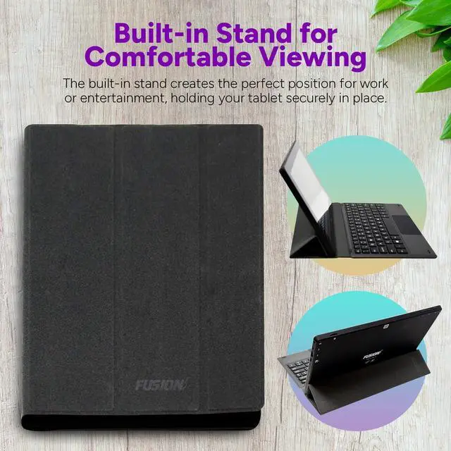Alt view image 5 of 7 - Fusion5 Universal Docking Keyboard for All 10.1" Windows Tablet Models - Convert Your Windows 11 Tablet into a Laptop PC for Enhanced Productivity - Slim & Stylish Design