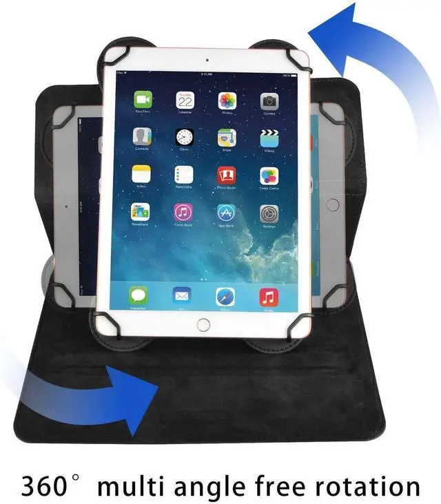 Alt view image 4 of 6 - Navitech Black Rotational Bluetooth Keyboard Case Compatible with Honor Pad 5 8" Tablet