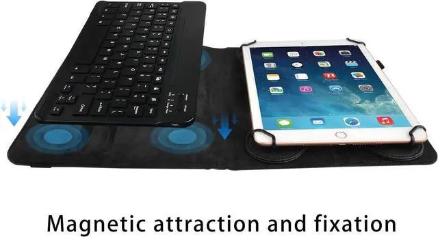Alt view image 5 of 6 - Navitech Black Rotational Bluetooth Keyboard Case Compatible with Honor Pad 5 8" Tablet