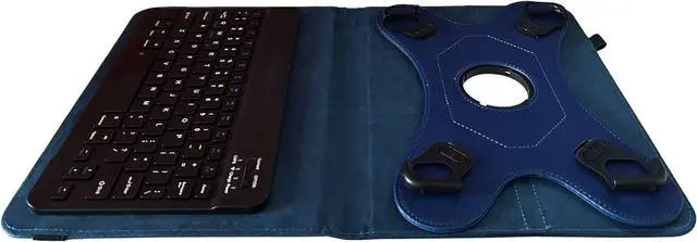 Alt view image 4 of 7 - Navitech Blue Rotational Bluetooth Keyboard Case Compatible with BYYBUO SmartPad A10_L Tablet 10.1 inch Android 11 Tablet