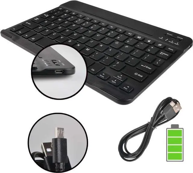 Alt view image 7 of 7 - Navitech Blue Rotational Bluetooth Keyboard Case Compatible with BYYBUO SmartPad A10_L Tablet 10.1 inch Android 11 Tablet