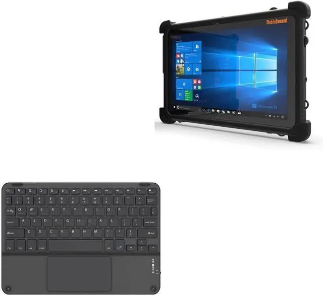 Main image of BoxWave Keyboard Compatible with MobileDemand xTablet Flex 10B - SlimKeys Bluetooth Keyboard with Trackpad, Portable Slim TouchPad - Jet Black
