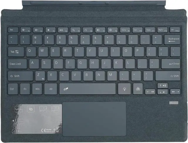Alt view image 3 of 7 - Type Cover for Pro 7 Plus Pro 7 / Pro 6 / Pro 5 / Pro 4 / Pro 3,12.3 inch, UltraSlim Tablet Keyboard with Multi Touchpad Bluetooch (Blue)