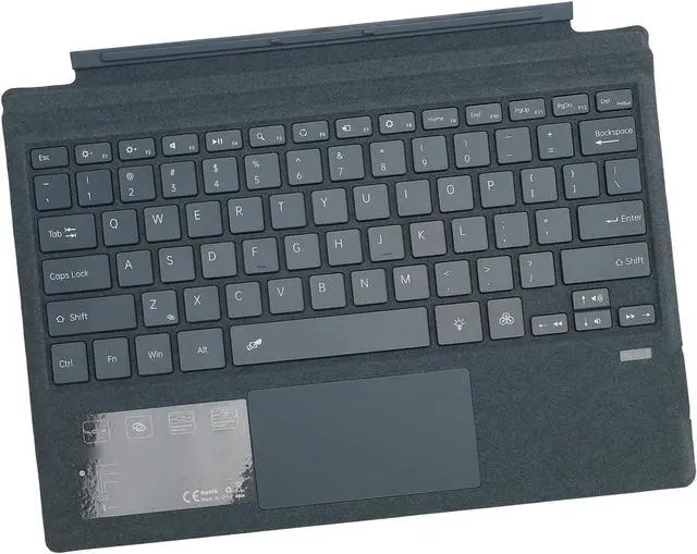 Alt view image 7 of 7 - Yosoo Tablet Keyboard BT Magnetic RGB Backlit with Gesture Control Touchpad for Pro 3 7+ Colorful Leather (Blue)