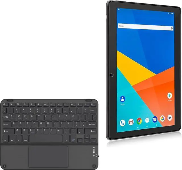Main image of BoxWave Keyboard Compatible with SUMTAB Android Tablet PC K102 (10 in) - SlimKeys Bluetooth Keyboard with Trackpad, Portable Slim TouchPad - Jet Black