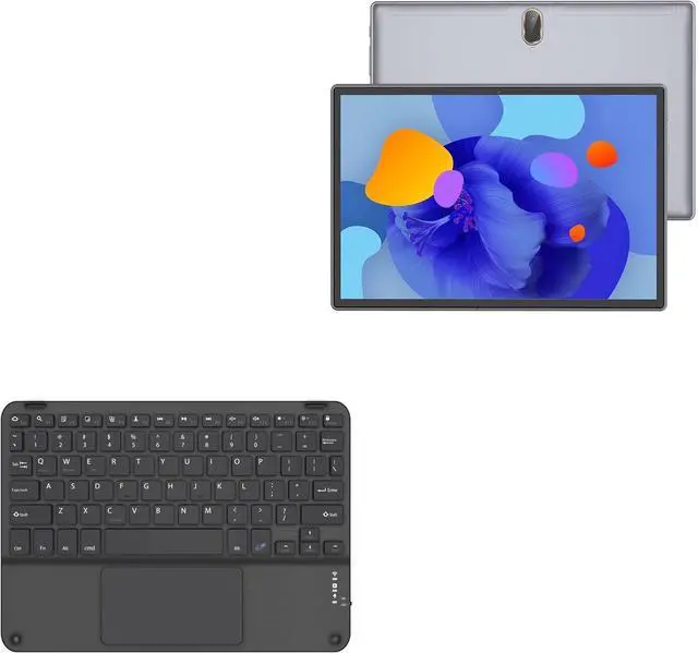 Main image of BoxWave Keyboard Compatible with MAGCH Tablet M210 (10 in) - SlimKeys Bluetooth Keyboard with Trackpad, Portable Slim TouchPad - Jet Black