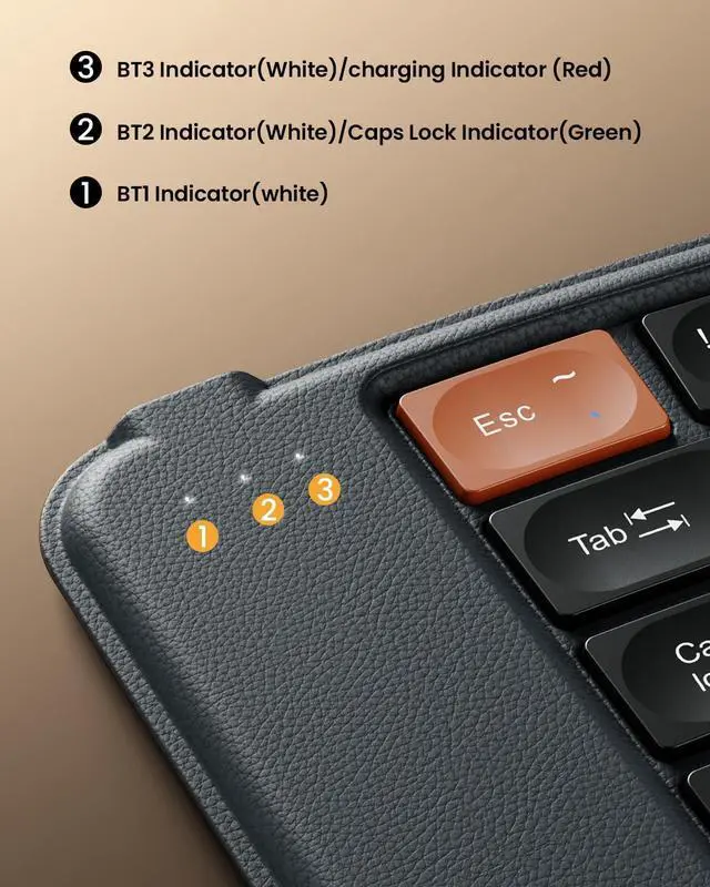 Alt view image 5 of 7 - ProtoArc Ergonomic Foldable Keyboard, XK03 Split Folding Bluetooth Keyboard, Ultra Slim, Portable, for iPad, iPhone, Tablet, Laptop, PC - Gray