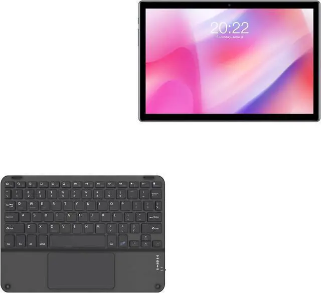 Main image of BoxWave Keyboard Compatible with Teclast P20HD - SlimKeys Bluetooth Keyboard with Trackpad, Portable Slim TouchPad - Jet Black