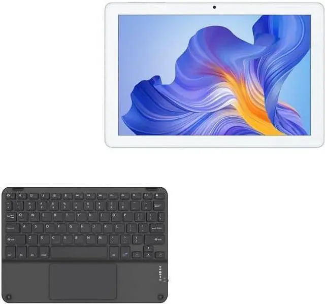 Main image of BoxWave Keyboard Compatible with Honor Pad X8 Lite - SlimKeys Bluetooth Keyboard with Trackpad, Portable Slim TouchPad - Jet Black