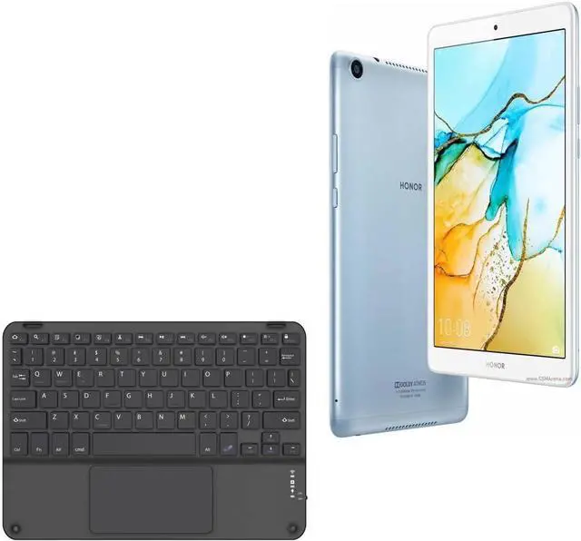 Main image of BoxWave Keyboard Compatible with Honor Pad 5 8 - SlimKeys Bluetooth Keyboard with Trackpad, Portable Slim TouchPad - Jet Black