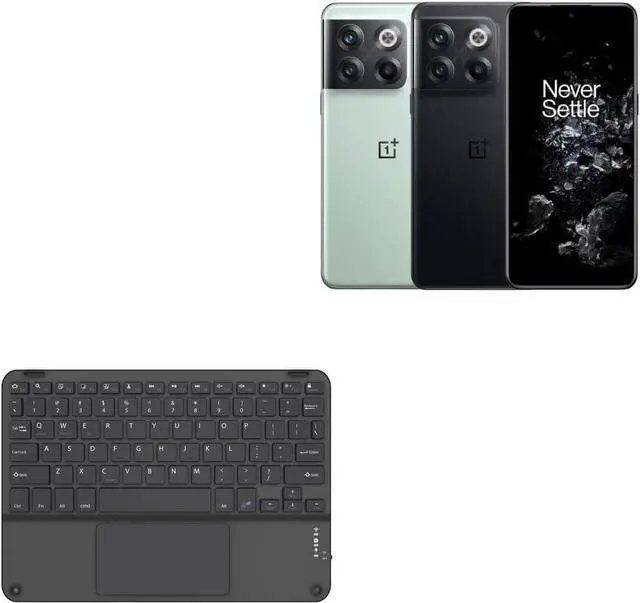 Main image of BoxWave Keyboard Compatible with OnePlus Ace Pro 10T PGP110 (6.7 in) - SlimKeys Bluetooth Keyboard with Trackpad, Portable Slim TouchPad - Jet Black