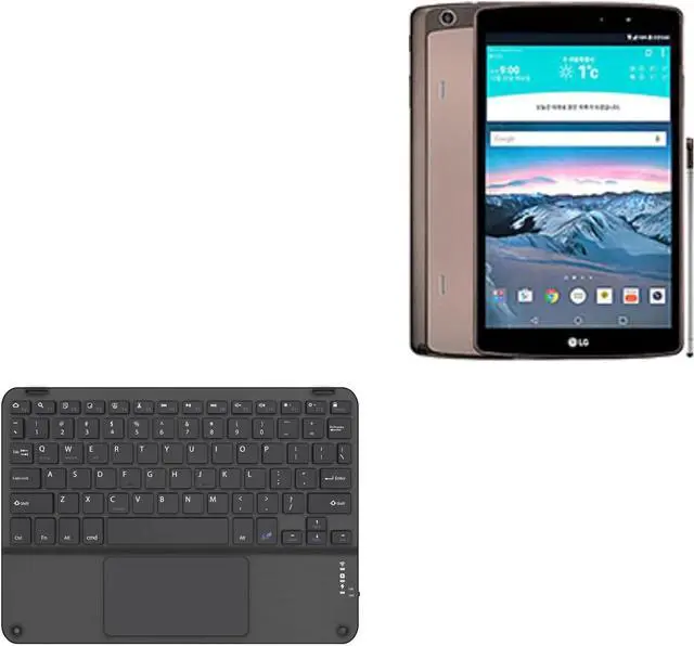 Main image of BoxWave Keyboard Compatible with LG G Pad II 8.3 LTE - SlimKeys Bluetooth Keyboard with Trackpad, Portable Slim TouchPad - Jet Black