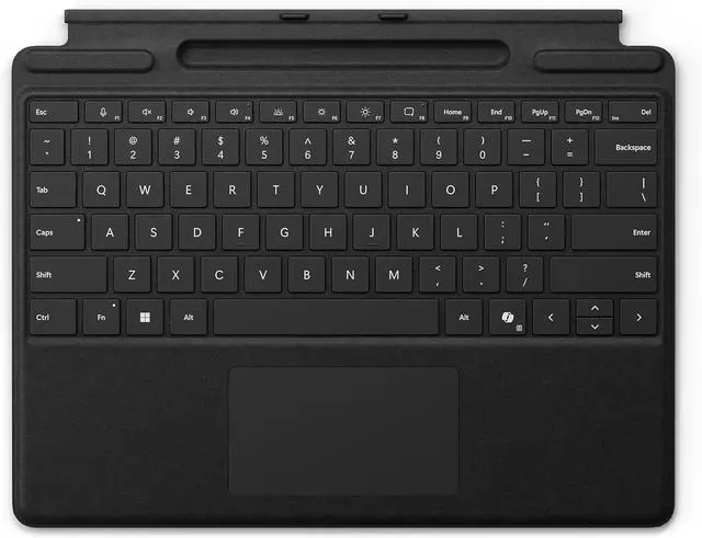 Main image of Microsoft Surface Pro Keyboard for Surface Pro Copilot+ (11th Edition), Pro 9 and 8 with Pen Storage, Alcantara Material, Black