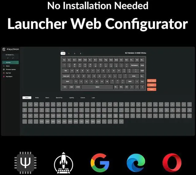 Alt view image 6 of 7 - Keychron K2 75% Layout QMK Wireless and Wired Options Mechanical Keyboard Super Banana Switch, Paired with Shine-Through Double-Shot PBT Keycaps for Mac Windows-Version 3