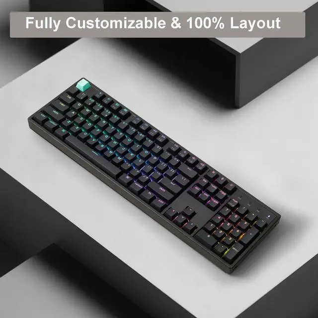 Alt view image 2 of 7 - Keychron K10 HE QMK Wireless Gaming Custom Mechanical Keyboard, 2.4 GHz/Bluetooth/Wired Full-Size Hot-Swappable Programmable RGB Backlit Gateron Magnetic Switches for Mac Windows Black