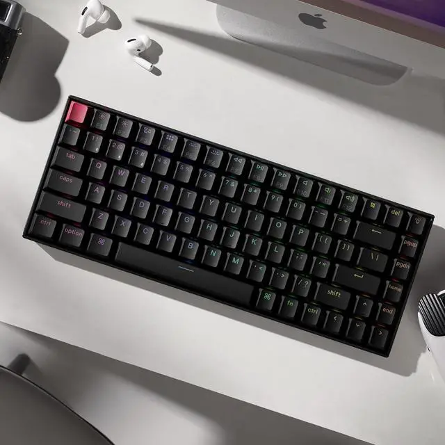 Alt view image 7 of 7 - Keychron K2 75% Layout QMK Wireless and Wired Options Mechanical Keyboard Super Red Switch, RGB Backlight with Shine-Through Double-Shot PBT Keycaps for Mac Windows-Version 3