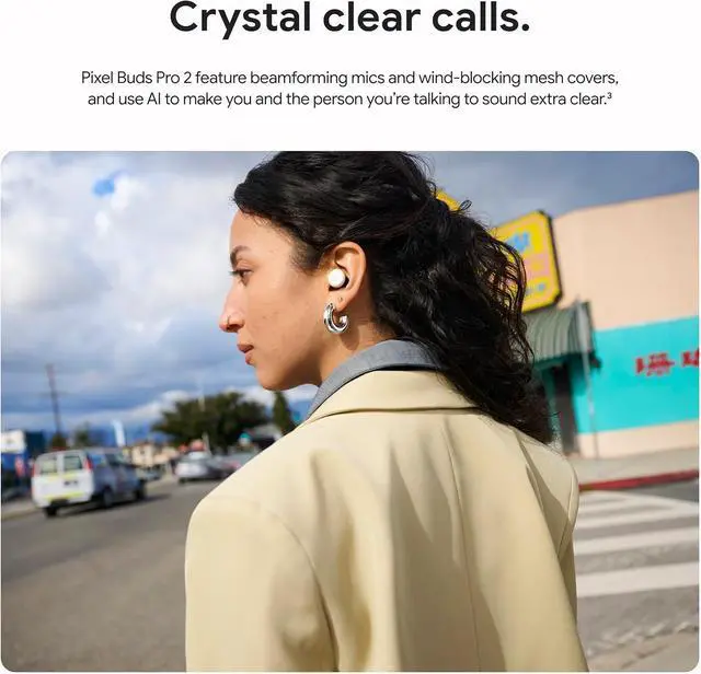 Alt view image 4 of 7 - Google Pixel Buds Pro 2 - Wireless Earbuds with Active Noise Cancellation  Bluetooth Headphones - Hazel
