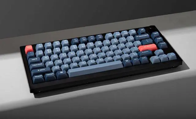 Alt view image 5 of 7 - Keychron V1 Max Hotswap Wireless Mechanical Keyboard|RGB|ABS Plastic Frame|Carbon Black|with Knob|Gateron Jupiter Red|75% Layout (84 Keys)|Windows Mac OS (V1M-D1)