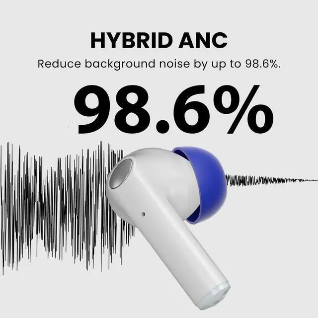 Alt view image 4 of 7 - Infinity - Auracast Wireless Earbuds 2 Pairs Bluetooth 5.3 Headphones with Qualcomm aptX Adaptive Active Noise Canceling Semi-Open Design App Control 48H