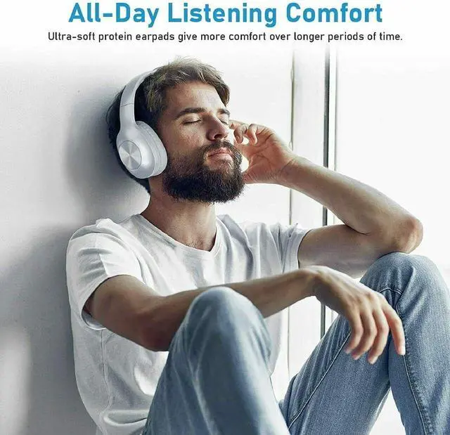 Alt view image 6 of 6 - Wireless Headphones Foldable Headset Compatible with Motorola Edge (2025), w Mic Hands-Free Earphones Earbuds Over Ear