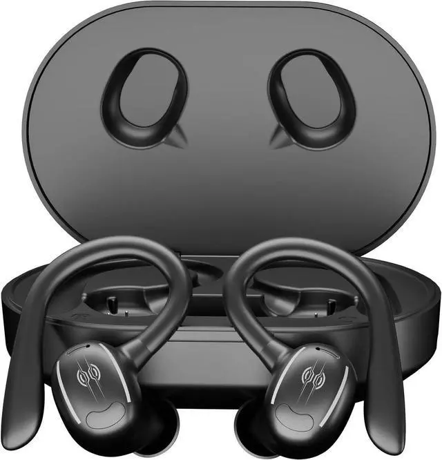 Alt view image 2 of 7 - Wireless Ear-Hook TWS Earphones Bluetooth Earbuds Over The Ear Headphones Compatible with OnePlus Pad 3 (2025), True Stereo Charging Case Hands-Free Mic Headset
