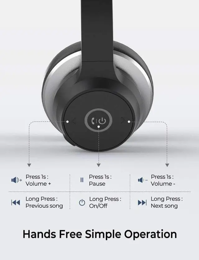 Alt view image 6 of 7 - Wireless Over-Ear Headphones Boom Mic Headset Compatible with Samsung Galaxy Tab S10 FE 10.9"/S10 FE Plus 13.1", Hands-Free Earphones Noise Isolation