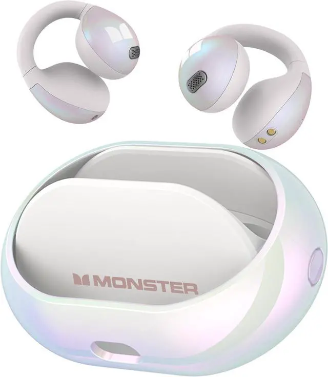Main image of Monster Open Ear AC600 Headphones,Bluetooth 5.4 Wireless Earbuds with HiFi Stereo,Clip-On Earbuds with ENC Clear Call,21H Playtime, Touch Control,IPX6 Waterproof Wireless Headphones for Exercise