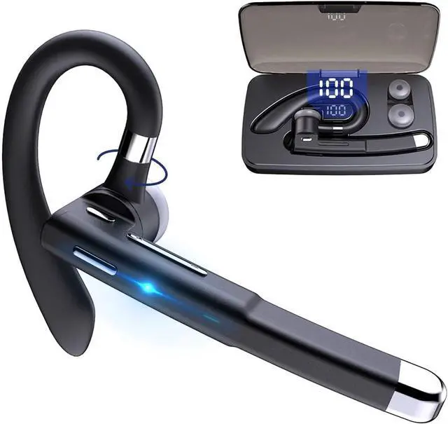 Alt view image 2 of 7 - Wireless Earphone Ear-Hook Headphone Boom Mic Compatible with Samsung Galaxy Z Flip7/Z Flip7 FE, Handsfree Single Headset Over The Ear Earbud